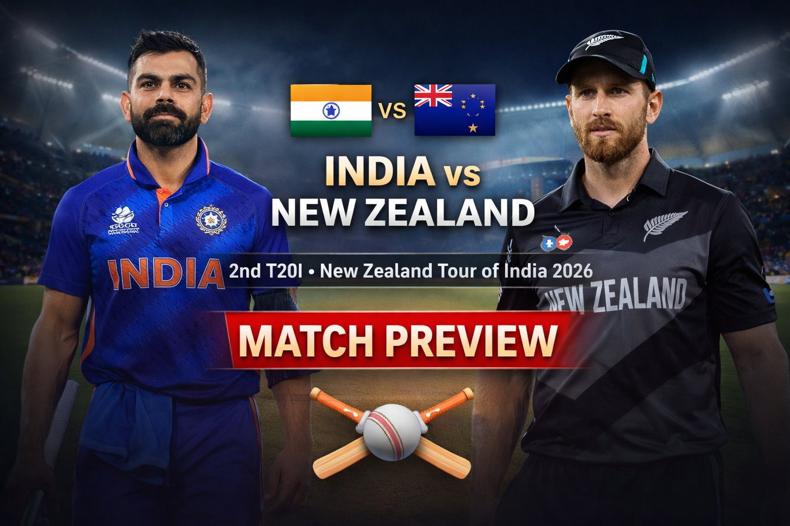 India vs New Zealand, 2nd T20I