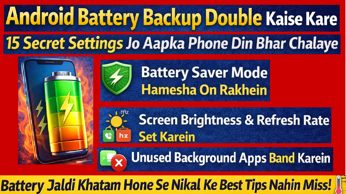 Android Battery Backup Kaise Badhaye